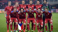 Mužstvo české fotbalové reprezentace během přátelského utkání národních týmů, ČR - Norsko, hrané 5. března 2014 v Edenu. Mužstvo české fotbalové reprezentace během přátelského utkání národních týmů, ČR - Norsko, hrané 5. března 2014 v Edenu.