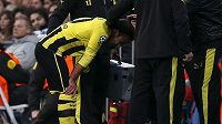 Dortmundský Mario Götze musel v odvetě semifinále LM kvůli zranění brzy střídat.
