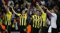 Radost fotbalistů Borussie Dortmund po postupu do finále Ligy mistrů.
