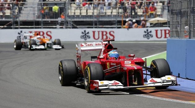 Fernando Alonso během Velké ceny Evropy