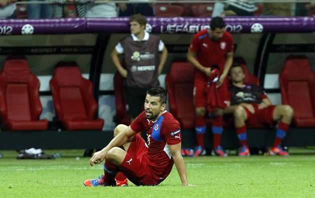Zklamaný Milan Baroš po čtvrtfinálové prohře s Portugalskem