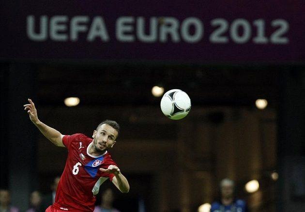 Tomáš Sivok ve čtvrtfinále Euro 2012 proti Portugalsku