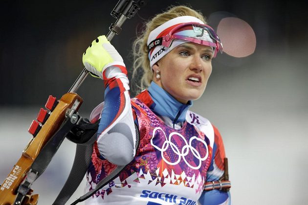Česká biatlonistka Gabriela Soukalová získala stříbro v olympijském závodu na 12,5 km s hromadným startem.