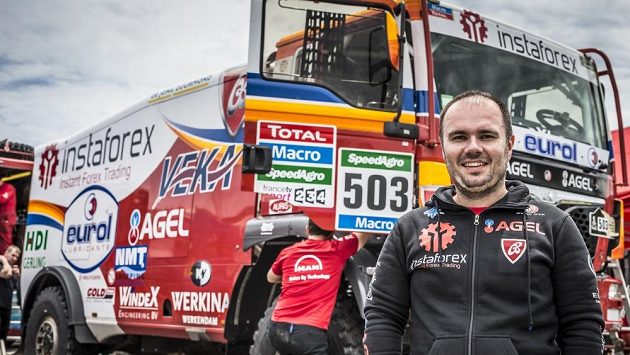 Aleš Loprais s kamiónem MAN během letošního ročníku Rallye Dakar.