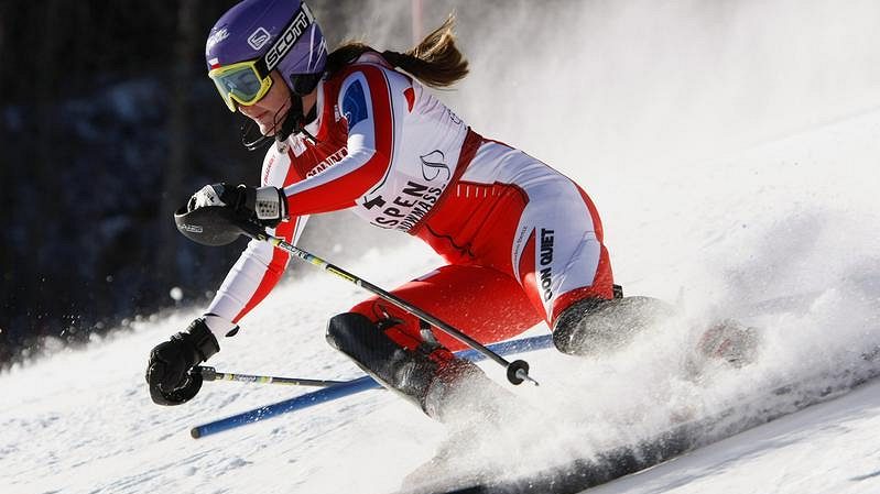 Šárka Záhrobská při prvním kole slalomu SP v Aspenu.