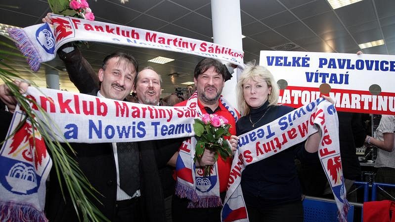Příznivci rychlobruslařky Martiny Sáblíkové