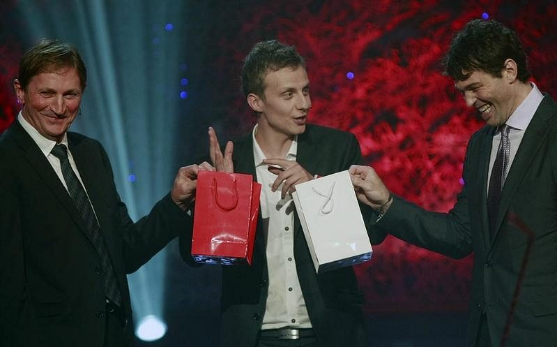 Jaromír Jágr s Aloisem Hadamczikem.