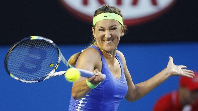 Viktoria Azarenková během finále Australian Open.