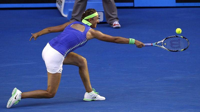 Viktoria Azarenková během finále Australian Open.