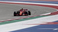 Pilot Ferrari Kimi Räikkönen při Velké ceně USA. Pilot Ferrari Kimi Räikkönen při Velké ceně USA.
