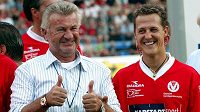 Michael Schumacher a Willi Weber. Michael Schumacher a Willi Weber.
