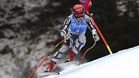 Ester Ledecká na trati super-G ve Val Gardeně. Ester Ledecká na trati super-G ve Val Gardeně.