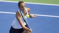 Karolína Plíšková během čtvrtfinále turnaje v Cincinnati. Karolína Plíšková během čtvrtfinále turnaje v Cincinnati.