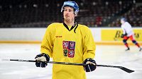 Roman Červenka během tréninku hokejové reprezentace. Roman Červenka během tréninku hokejové reprezentace.
