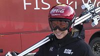 Ester Ledecká po jednom z tréninků ve Val Gardeně. Ester Ledecká po jednom z tréninků ve Val Gardeně.