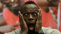 Jamajčan Usain Bolt na tiskové konferenci před Zlatou tretrou. Jamajčan Usain Bolt na tiskové konferenci před Zlatou tretrou.
