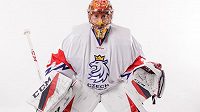 Český hokejový brankář David Rittich v novém reprezentačním dresu. Český hokejový brankář David Rittich v novém reprezentačním dresu.