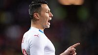 Marek Suchý během přátelského utkání s Brazílií. Marek Suchý během přátelského utkání s Brazílií.