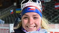 Markéta Davidová s bronzovou medailí po sprintu žen v Novém Městě na Moravě. Markéta Davidová s bronzovou medailí po sprintu žen v Novém Městě na Moravě.