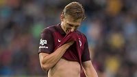 Záložník Sparty Bořek Dočkal během ligového utkání ve Zlíně. Záložník Sparty Bořek Dočkal během ligového utkání ve Zlíně.