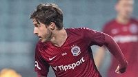 Michal Sáček ze Sparty během utkání na Dukle. Michal Sáček ze Sparty během utkání na Dukle.