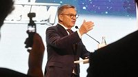 Prezident Mezinárodní hokejové federace IIHF René Fasel. Prezident Mezinárodní hokejové federace IIHF René Fasel.