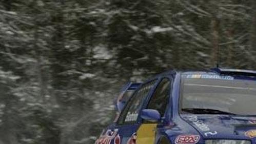 Mattias Ekström za volantem vozu Škoda Fabia WRC na trati Dan Anderssons Minne Rally.