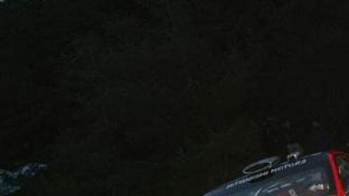 Fin Harri Rovanperä s vozem Mitsubishi Lancer WR05 na trati třetí etapy Rallye Monte Carlo.