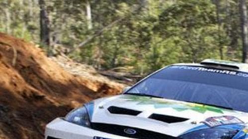 Belgičan Duval s Fordem Focus na trati Australské rallye.