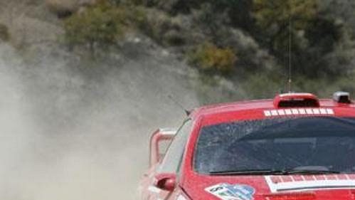 Markko Märtin s peugeotem na trati Mexické rallye.