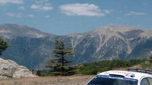 Markko Martin s fordem na trati Turecké rallye.