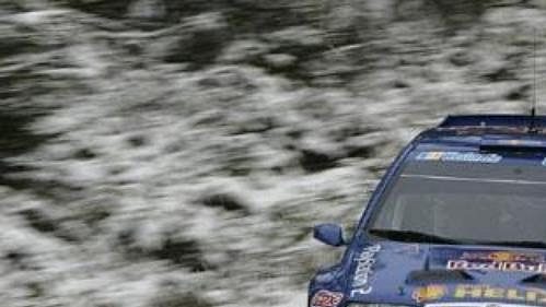 Mattias Ekström za volantem vozu Škoda Fabia WRC na trati Dan Anderssons Minne Rally.