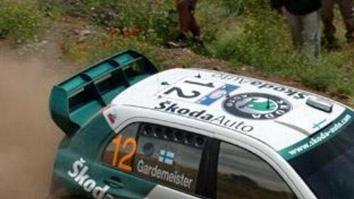 Toni Gardemeister za volantem Fabie WRC na shakedownu rallye Akropolis.