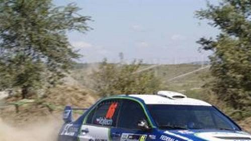 Štépán Vojtěch na trati Argentinké rallye.
