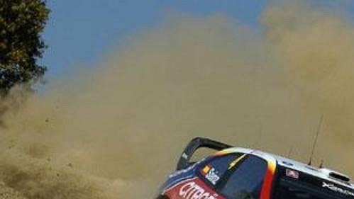 Carlos Sainz s citroenem na trati Kyperské rallye.