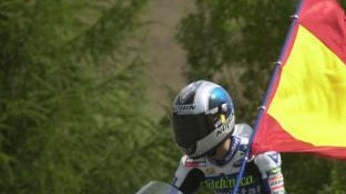 Španěl Daniel Pedrosa ve Velké ceně ČR vyhrál závod třídy do 125 ccm.
