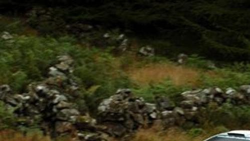 Colin McRae za volantem Fabie WRC při testech ve Skotsku.
