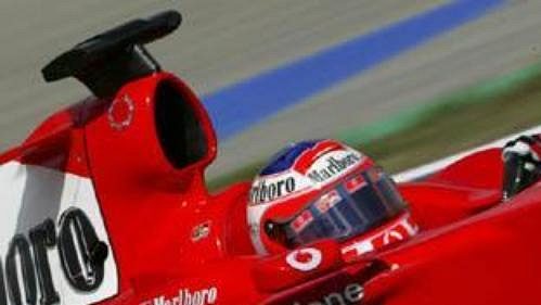 Rubens Barrichello na trati v Maďarsku.