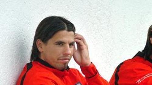 Milan Baroš a Zdeněk Grygera při tréninku české fotbalové reprezentace v Seefeldu.
