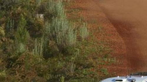 Sebastien Loeb na trati druhé etapy Australské rallye.