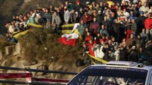 Estonec Markko Märtin na trati Katalánské rallye.