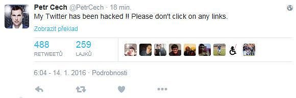 Vzkaz Petra Čecha fanouškům o nabouraném Twitteru.