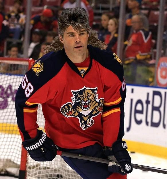 Takhle by podle serveru sbnation.com mohl vypadat "vlasatý" Jaromír Jágr v dresu Floridy Panthers...