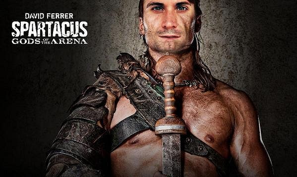 Španělský tenista David Ferrer jako Spartakus - Bůh arény.