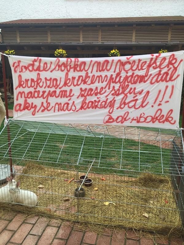 Motivační slogan v hotelu Selský dvůr v pražské Hostivaři, který je základnou českých hokejistů během mistrovství světa.