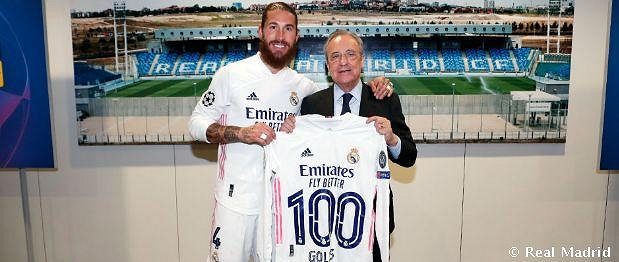 Sergio Ramos vyfasoval dres se stovkou.