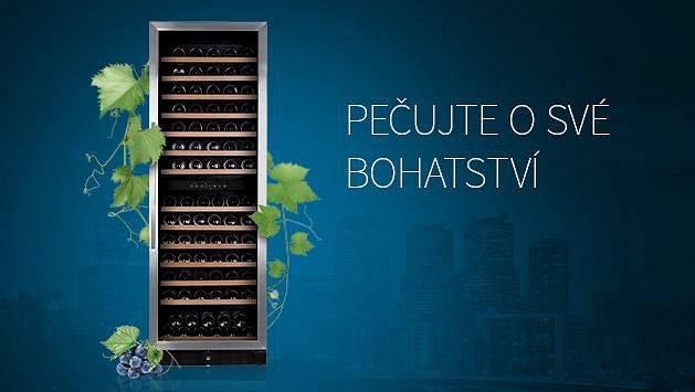 Dvouzónová vinotéka Philco pečuje o Vaše bohatství. Vytvořte si soukromý archiv až 166 lahví vína.
