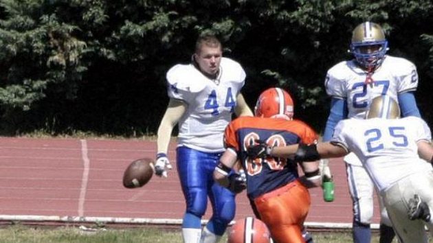 Jedna z akcí během finále mezi Prague Lions a Bratislava Monarchs