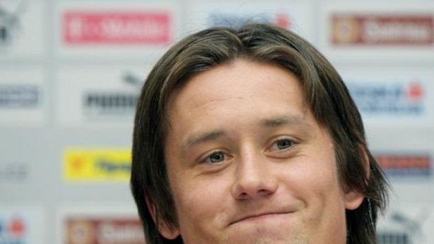 Tomáš Rosický na srazu české fotbalové reprezentace před kvalifikačním utkáním se Slovenskem.
