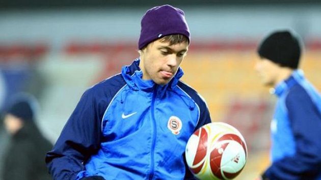 Fotbalista Sparty Václav Kadlec na tréninku před utkáním Evropské ligy proti Kodani